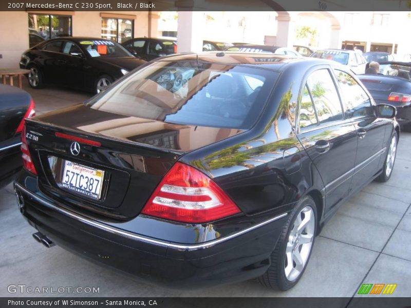 Black / Black 2007 Mercedes-Benz C 230 Sport