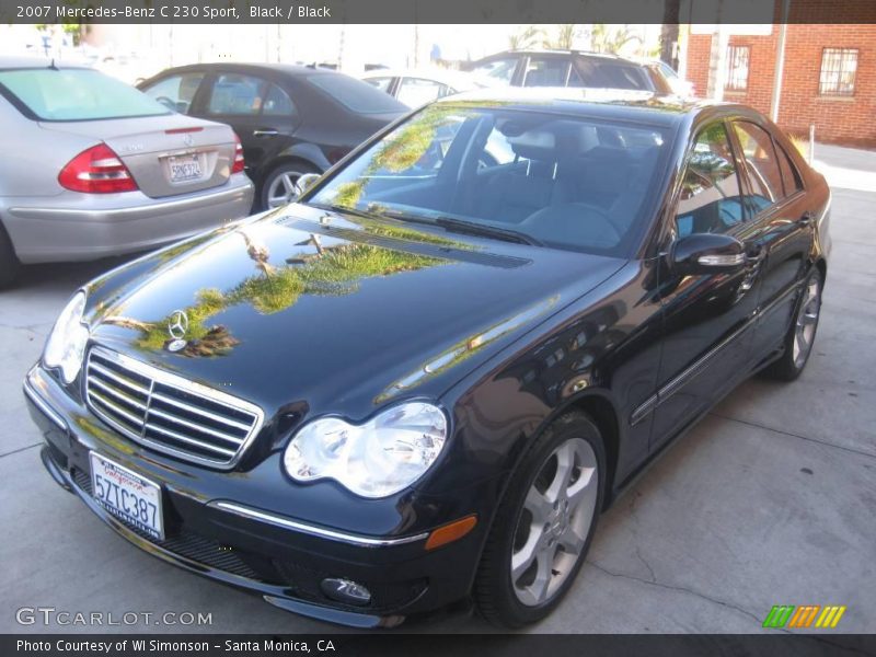 Black / Black 2007 Mercedes-Benz C 230 Sport