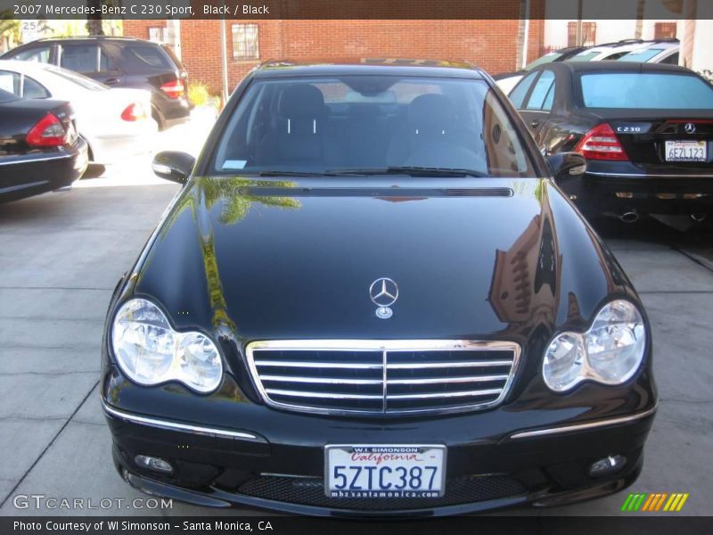 Black / Black 2007 Mercedes-Benz C 230 Sport