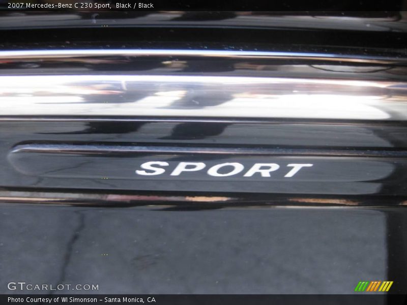 Black / Black 2007 Mercedes-Benz C 230 Sport