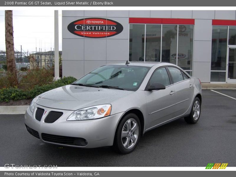 Liquid Silver Metallic / Ebony Black 2008 Pontiac G6 GT Sedan