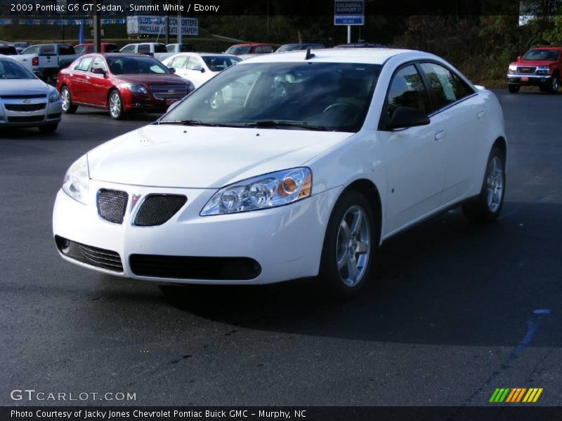 Summit White / Ebony 2009 Pontiac G6 GT Sedan