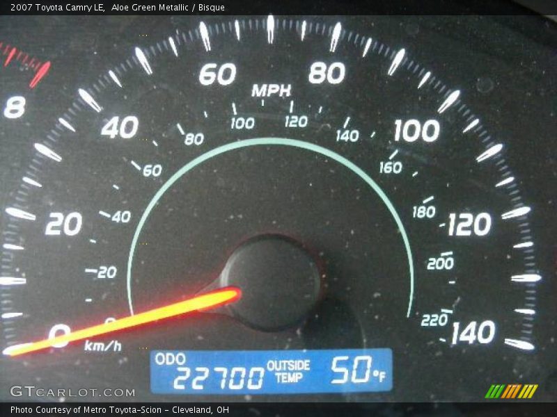 Aloe Green Metallic / Bisque 2007 Toyota Camry LE