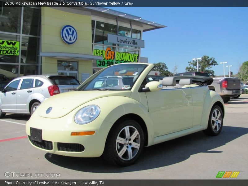 Sunflower Yellow / Grey 2006 Volkswagen New Beetle 2.5 Convertible
