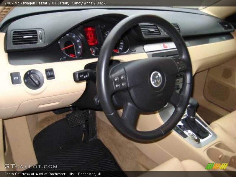 Candy White / Black 2007 Volkswagen Passat 2.0T Sedan
