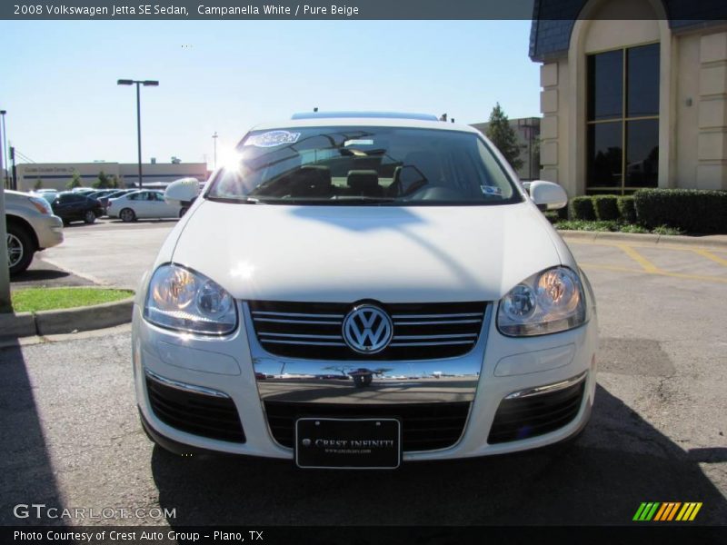 Campanella White / Pure Beige 2008 Volkswagen Jetta SE Sedan