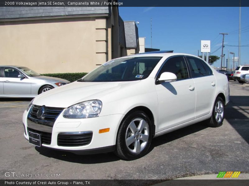 Campanella White / Pure Beige 2008 Volkswagen Jetta SE Sedan
