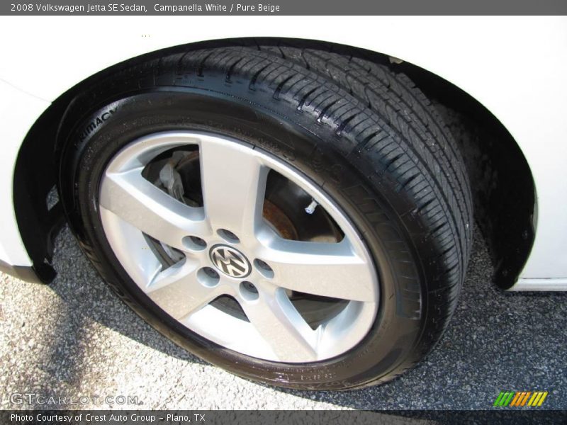 Campanella White / Pure Beige 2008 Volkswagen Jetta SE Sedan