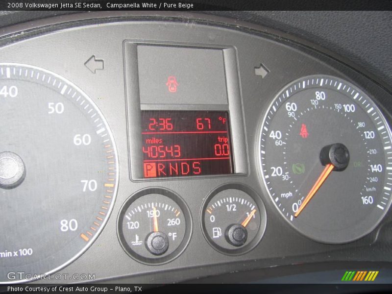 Campanella White / Pure Beige 2008 Volkswagen Jetta SE Sedan