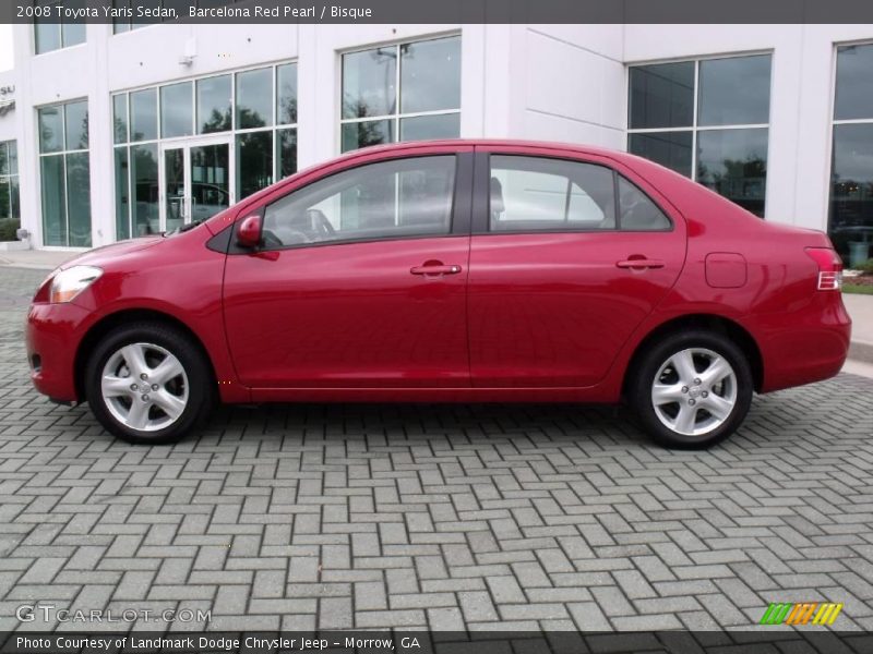Barcelona Red Pearl / Bisque 2008 Toyota Yaris Sedan