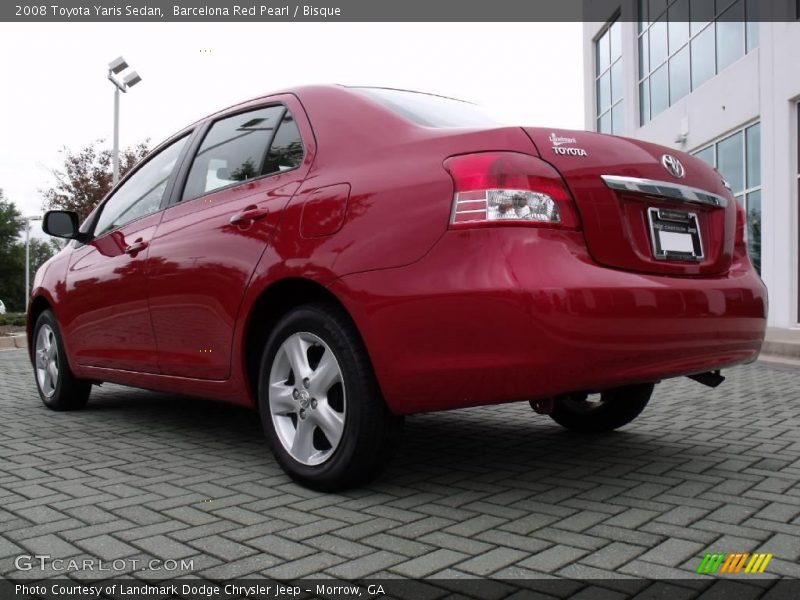 Barcelona Red Pearl / Bisque 2008 Toyota Yaris Sedan