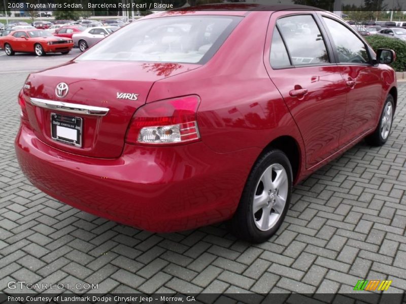 Barcelona Red Pearl / Bisque 2008 Toyota Yaris Sedan