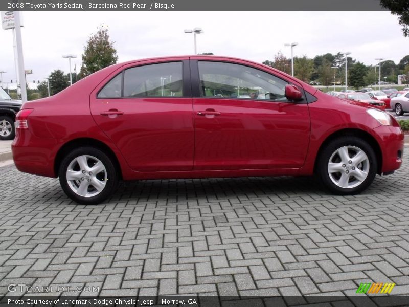 Barcelona Red Pearl / Bisque 2008 Toyota Yaris Sedan