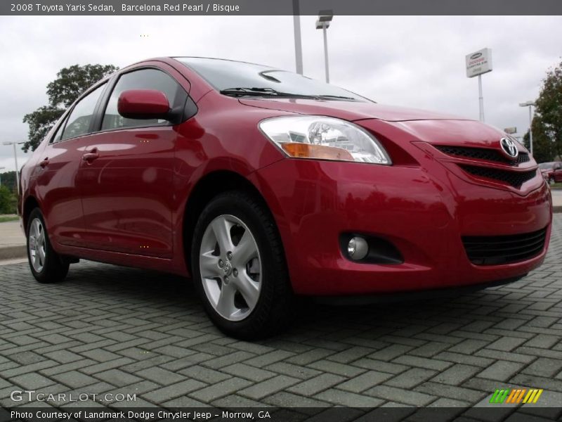 Barcelona Red Pearl / Bisque 2008 Toyota Yaris Sedan