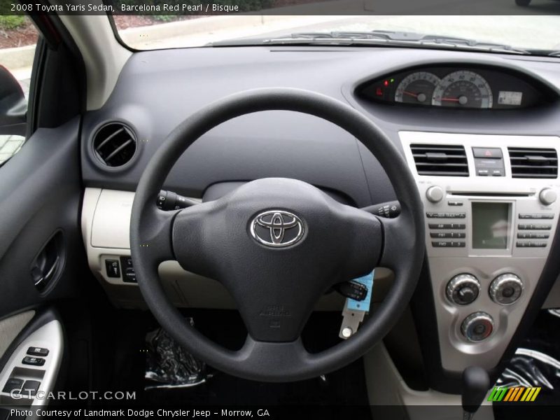 Barcelona Red Pearl / Bisque 2008 Toyota Yaris Sedan