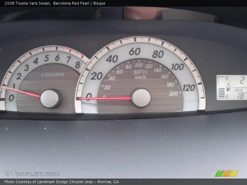 Barcelona Red Pearl / Bisque 2008 Toyota Yaris Sedan