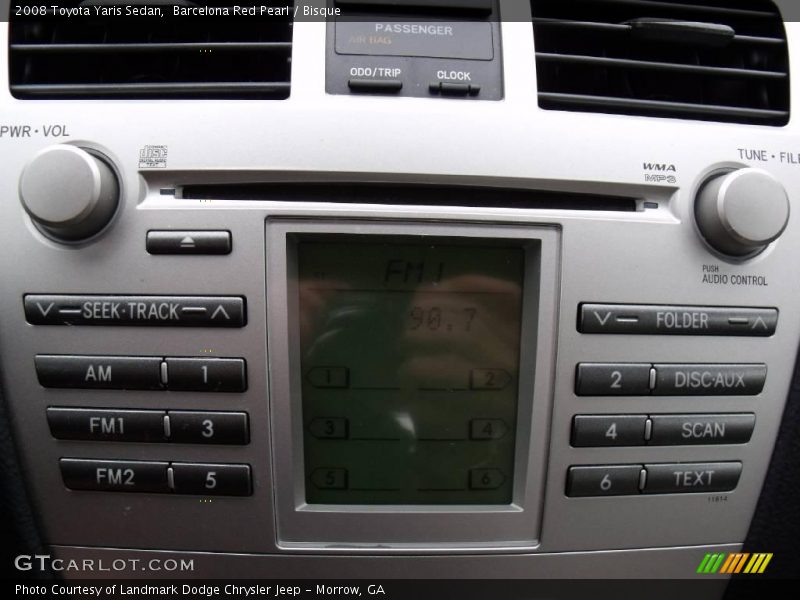 Barcelona Red Pearl / Bisque 2008 Toyota Yaris Sedan