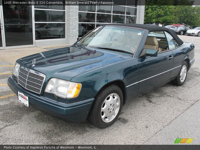 Brilliant Emerald Pearl / Palomino 1995 Mercedes-Benz E 320 Convertible