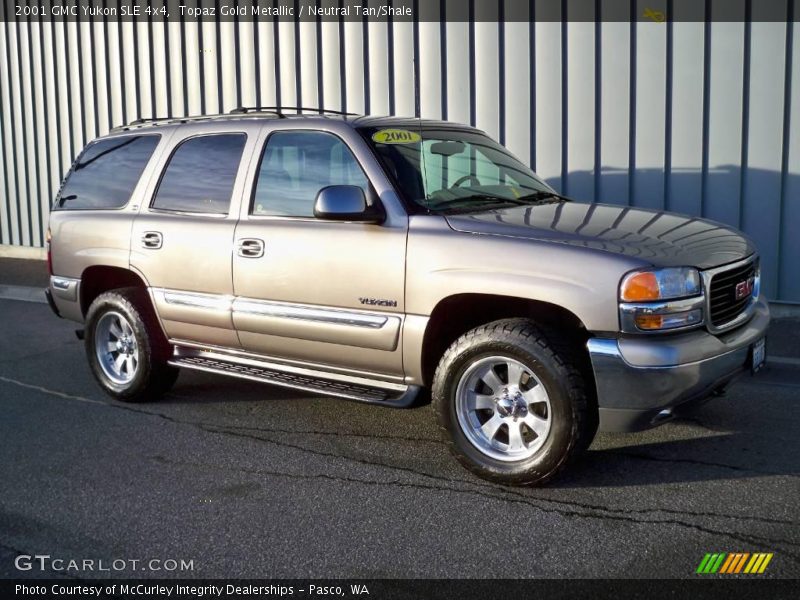 Topaz Gold Metallic / Neutral Tan/Shale 2001 GMC Yukon SLE 4x4