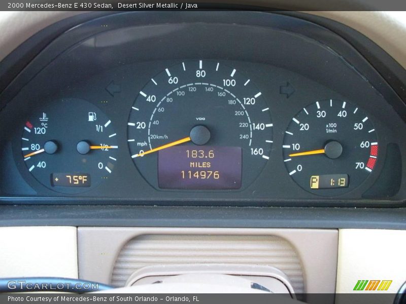 Desert Silver Metallic / Java 2000 Mercedes-Benz E 430 Sedan