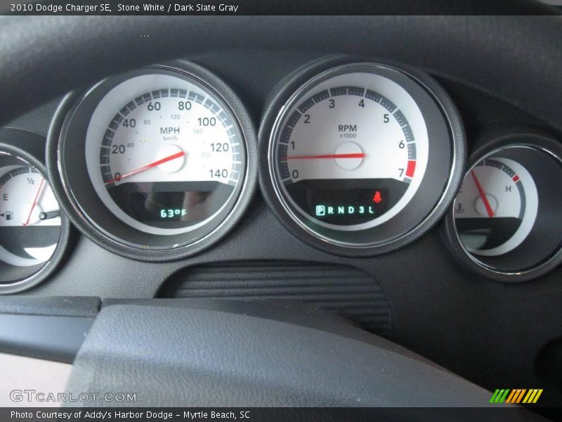 Stone White / Dark Slate Gray 2010 Dodge Charger SE