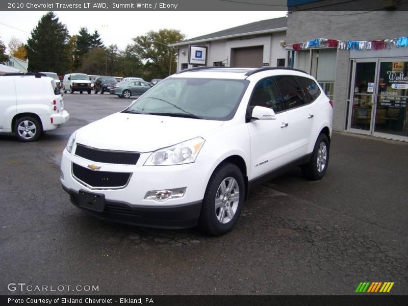 Summit White / Ebony 2010 Chevrolet Traverse LT AWD