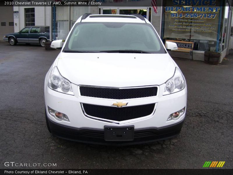 Summit White / Ebony 2010 Chevrolet Traverse LT AWD
