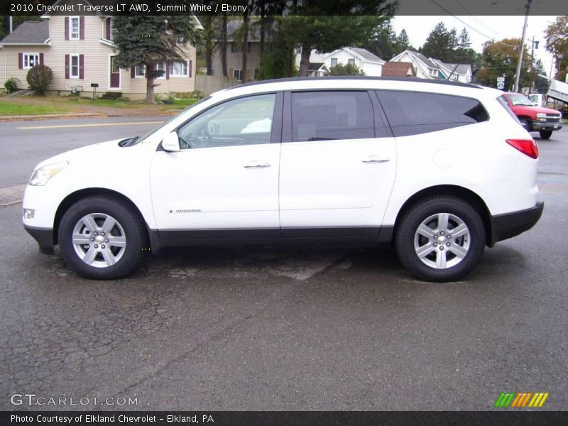 Summit White / Ebony 2010 Chevrolet Traverse LT AWD