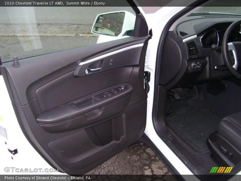 Summit White / Ebony 2010 Chevrolet Traverse LT AWD