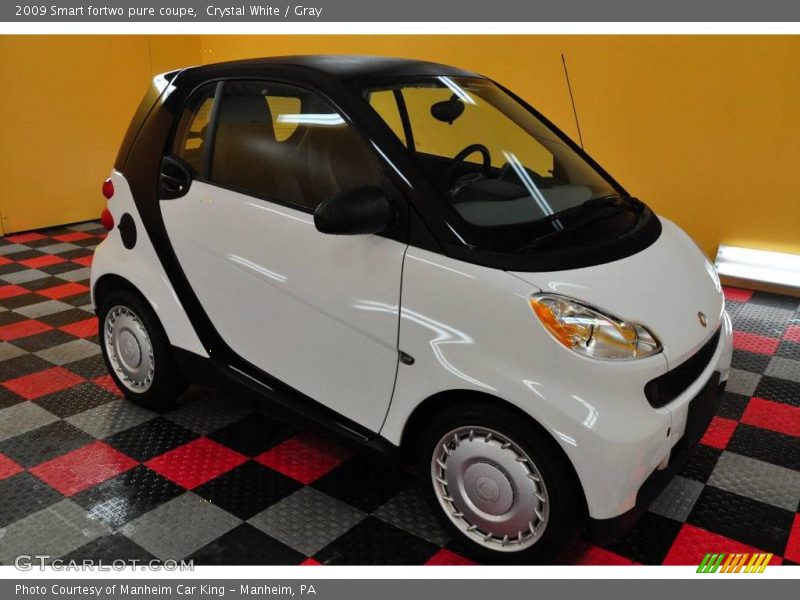 Crystal White / Gray 2009 Smart fortwo pure coupe