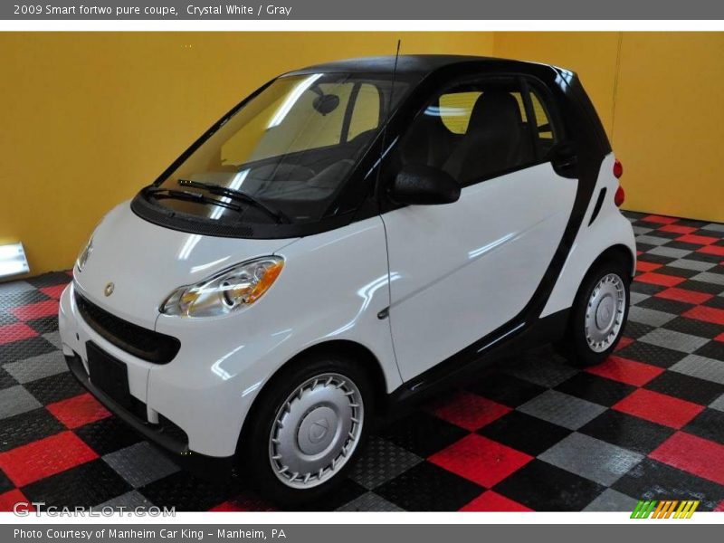 Crystal White / Gray 2009 Smart fortwo pure coupe