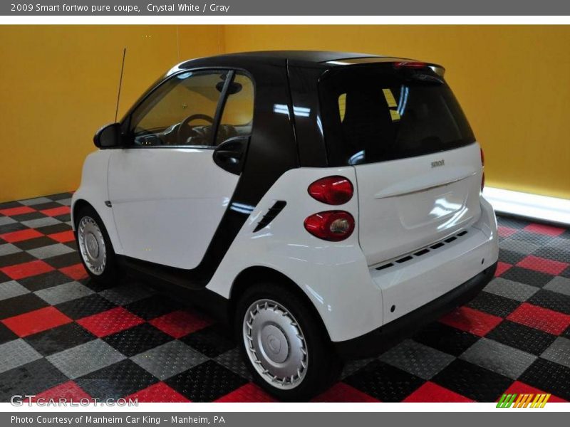 Crystal White / Gray 2009 Smart fortwo pure coupe