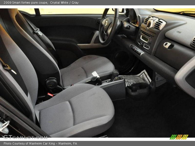 Crystal White / Gray 2009 Smart fortwo pure coupe