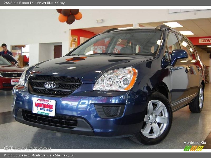 Velvet Blue / Gray 2008 Kia Rondo LX