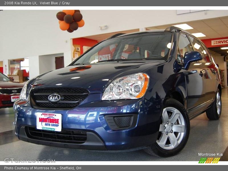 Velvet Blue / Gray 2008 Kia Rondo LX