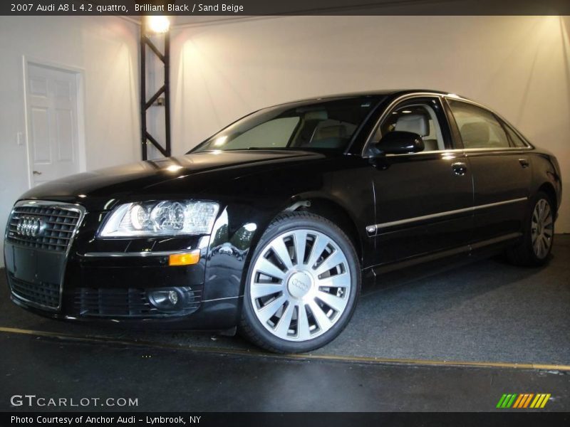 Brilliant Black / Sand Beige 2007 Audi A8 L 4.2 quattro