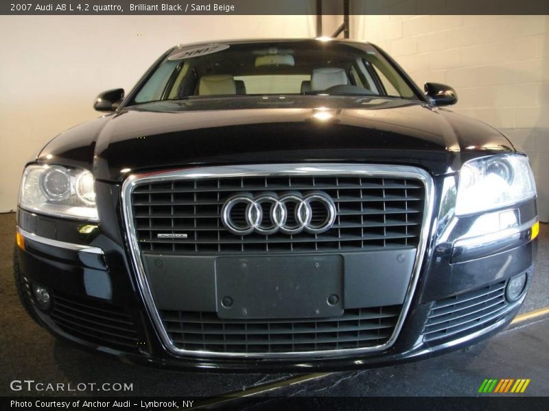 Brilliant Black / Sand Beige 2007 Audi A8 L 4.2 quattro