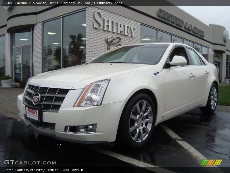 White Diamond Tri-Coat / Cashmere/Cocoa 2008 Cadillac CTS Sedan