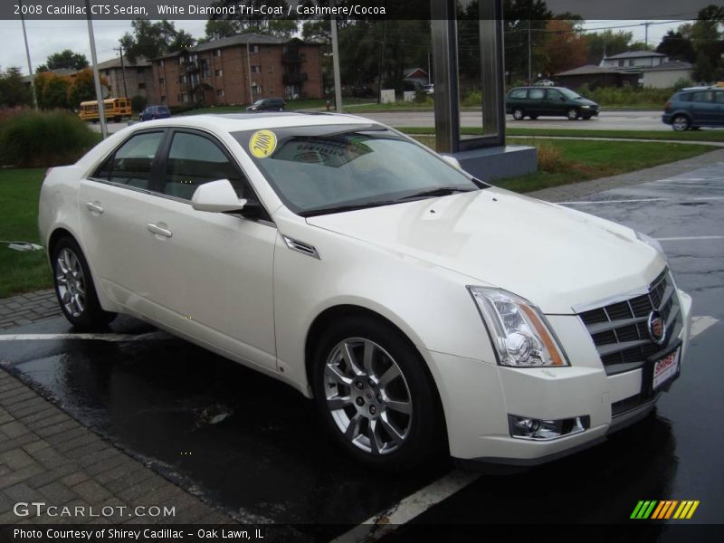 White Diamond Tri-Coat / Cashmere/Cocoa 2008 Cadillac CTS Sedan
