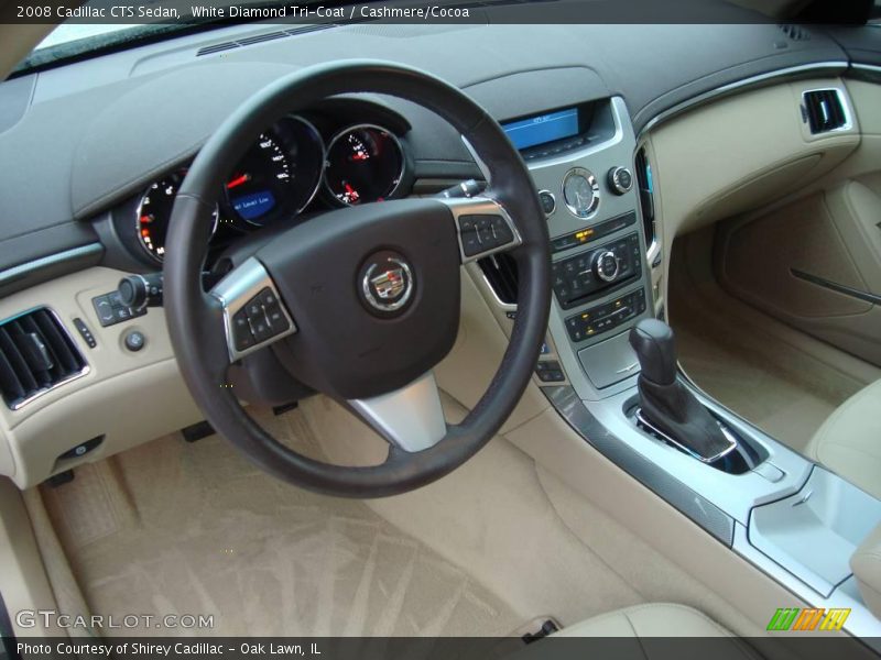 White Diamond Tri-Coat / Cashmere/Cocoa 2008 Cadillac CTS Sedan
