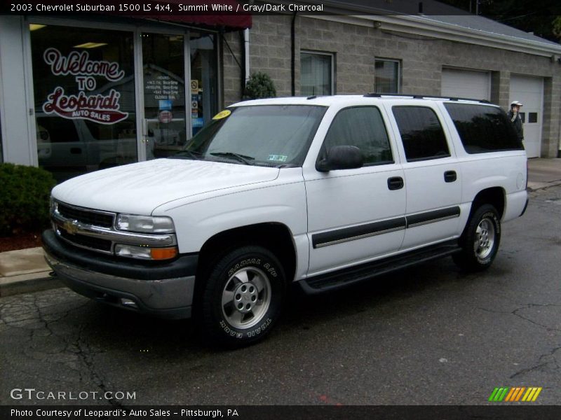 Summit White / Gray/Dark Charcoal 2003 Chevrolet Suburban 1500 LS 4x4