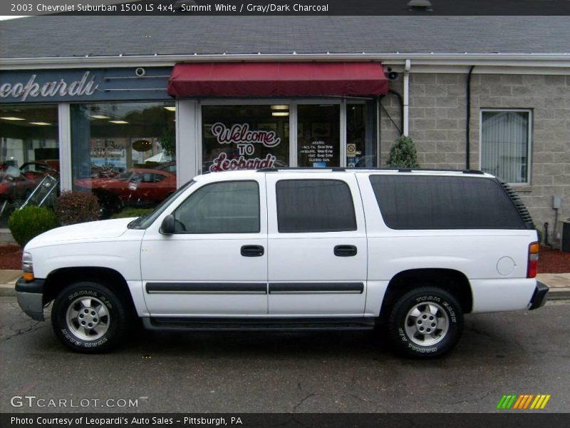 Summit White / Gray/Dark Charcoal 2003 Chevrolet Suburban 1500 LS 4x4