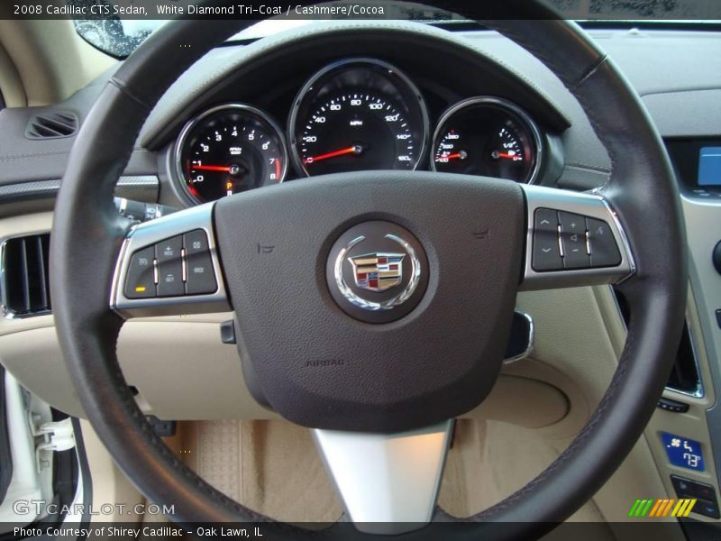 White Diamond Tri-Coat / Cashmere/Cocoa 2008 Cadillac CTS Sedan