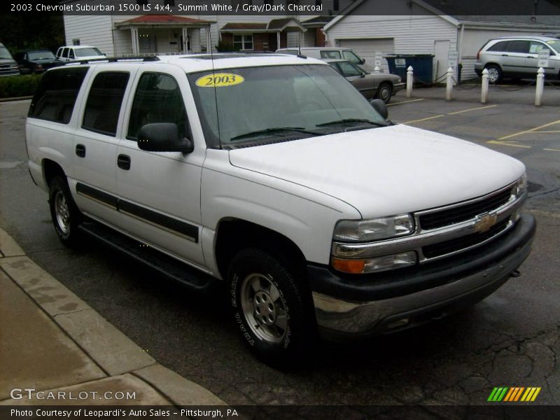 Summit White / Gray/Dark Charcoal 2003 Chevrolet Suburban 1500 LS 4x4