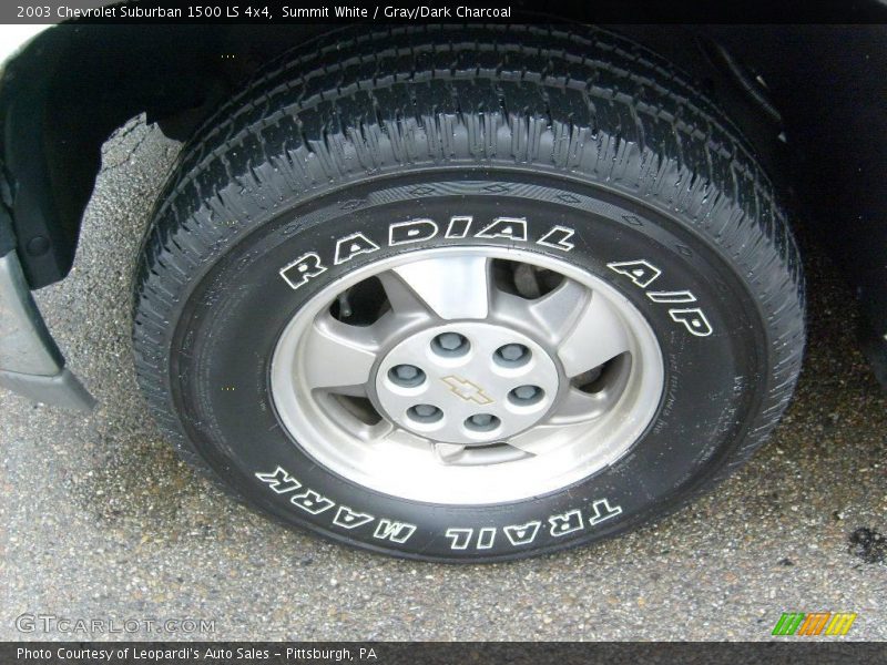 Summit White / Gray/Dark Charcoal 2003 Chevrolet Suburban 1500 LS 4x4