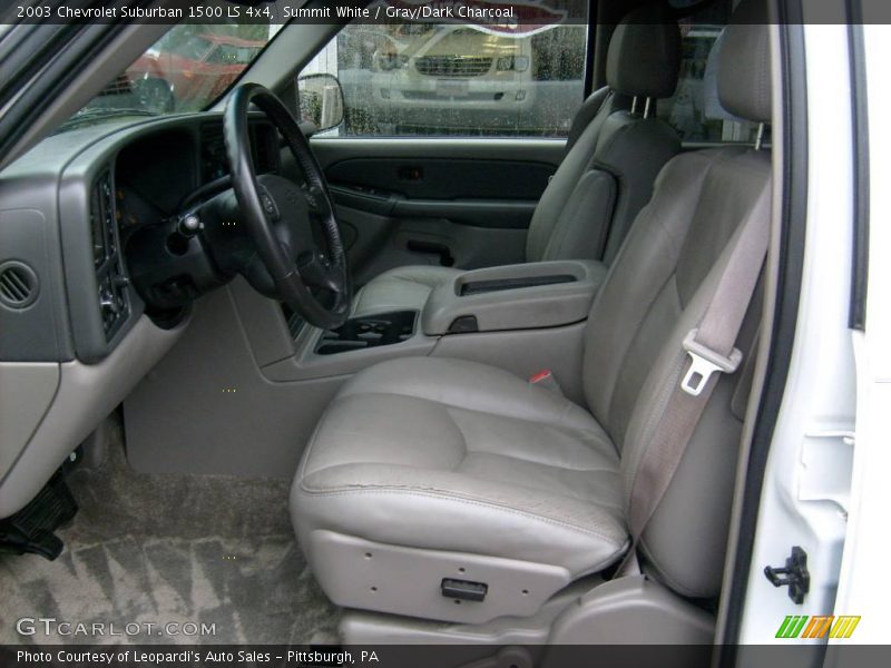 Summit White / Gray/Dark Charcoal 2003 Chevrolet Suburban 1500 LS 4x4