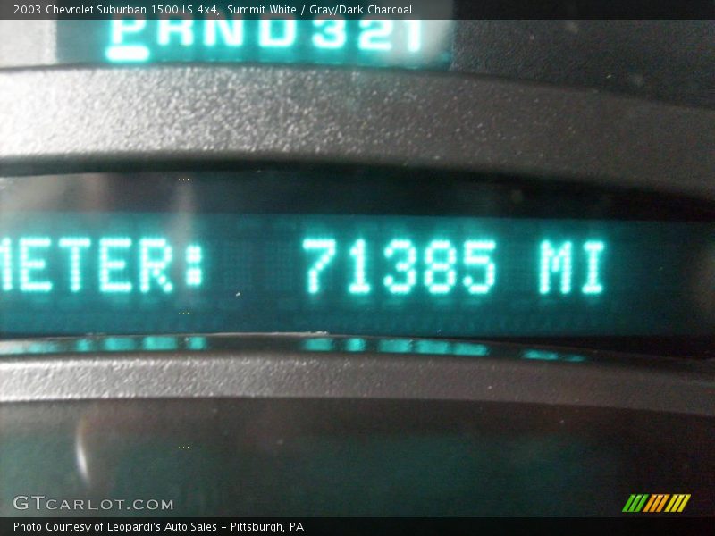 Summit White / Gray/Dark Charcoal 2003 Chevrolet Suburban 1500 LS 4x4