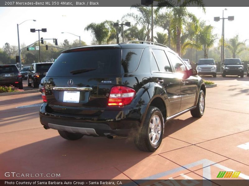 Black / Black 2007 Mercedes-Benz ML 350 4Matic