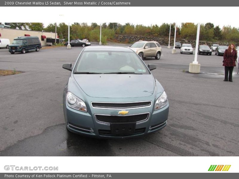 Silver Moss Metallic / Cocoa/Cashmere 2009 Chevrolet Malibu LS Sedan