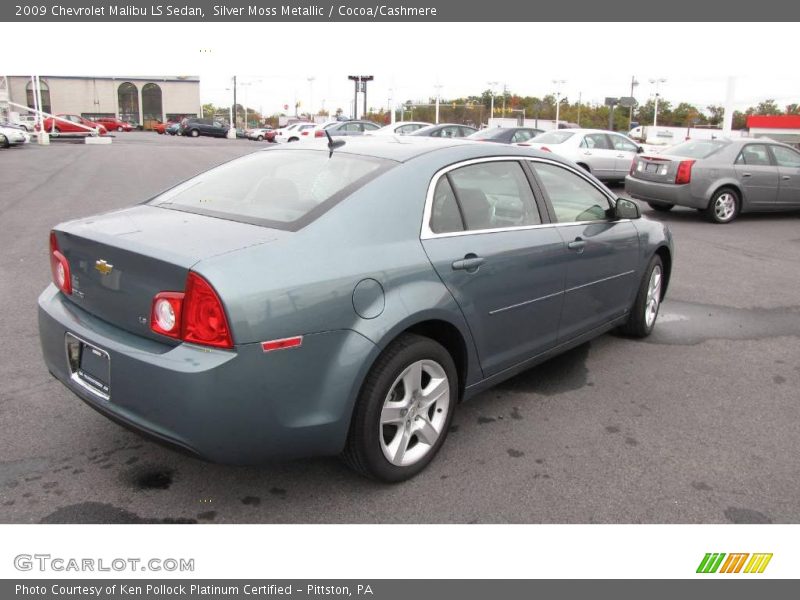 Silver Moss Metallic / Cocoa/Cashmere 2009 Chevrolet Malibu LS Sedan